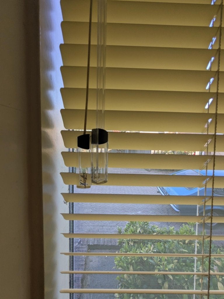 Luxaflex zacht geel 2 maal, Ophalen, 120 cm, Geel, 250 cm