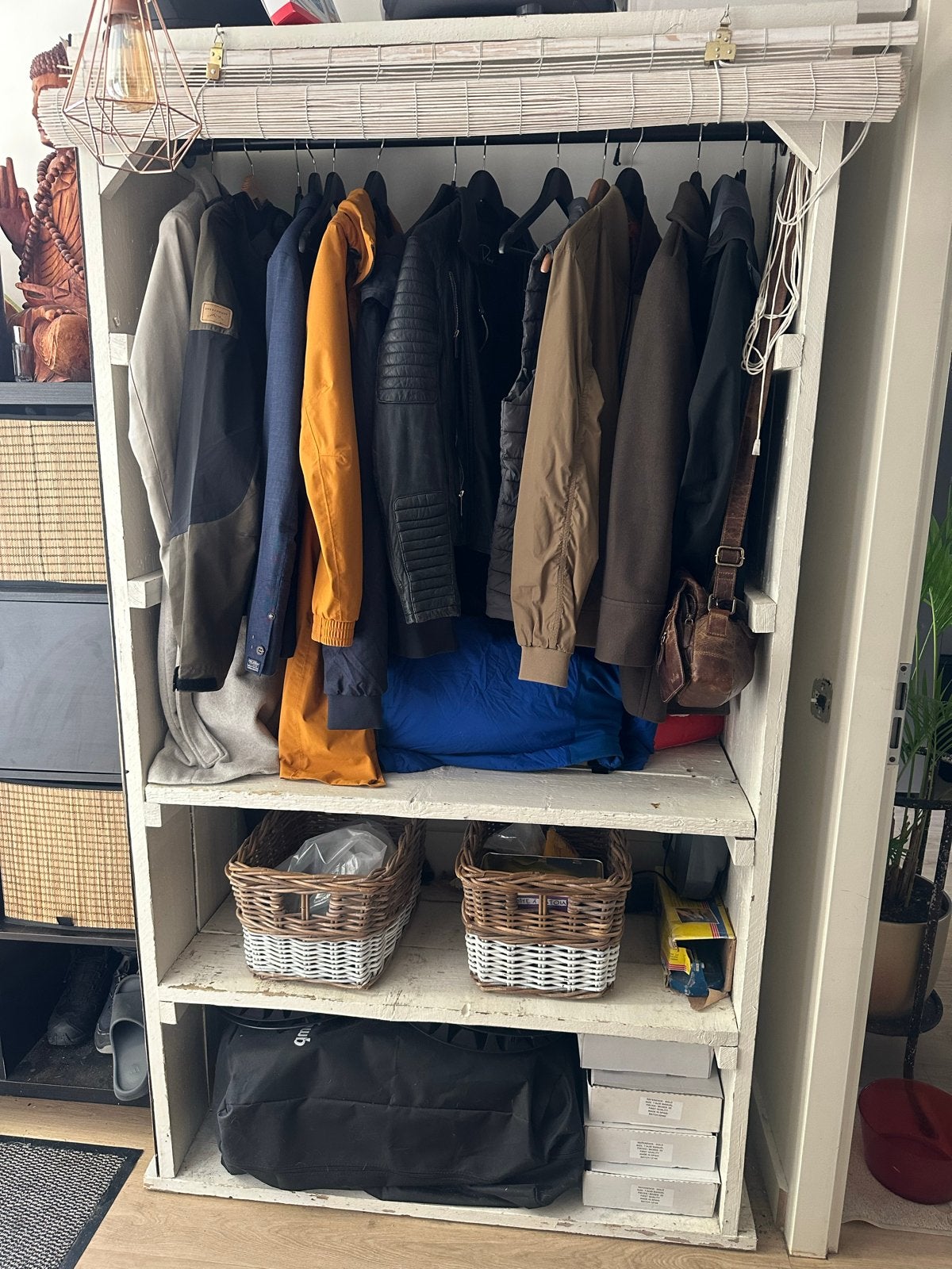 Garderobekast / Open Kast - stellingkast steigerhout, Ophalen, Gebruikt