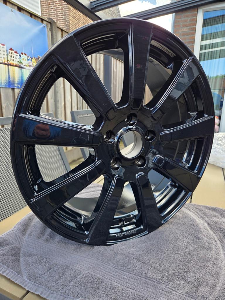 Set 18 inch 5x112 8J ET50 Velgen Zwart, Auto-onderdelen, Banden en Velgen, Ophalen, 18 inch, Overige, Velg(en)