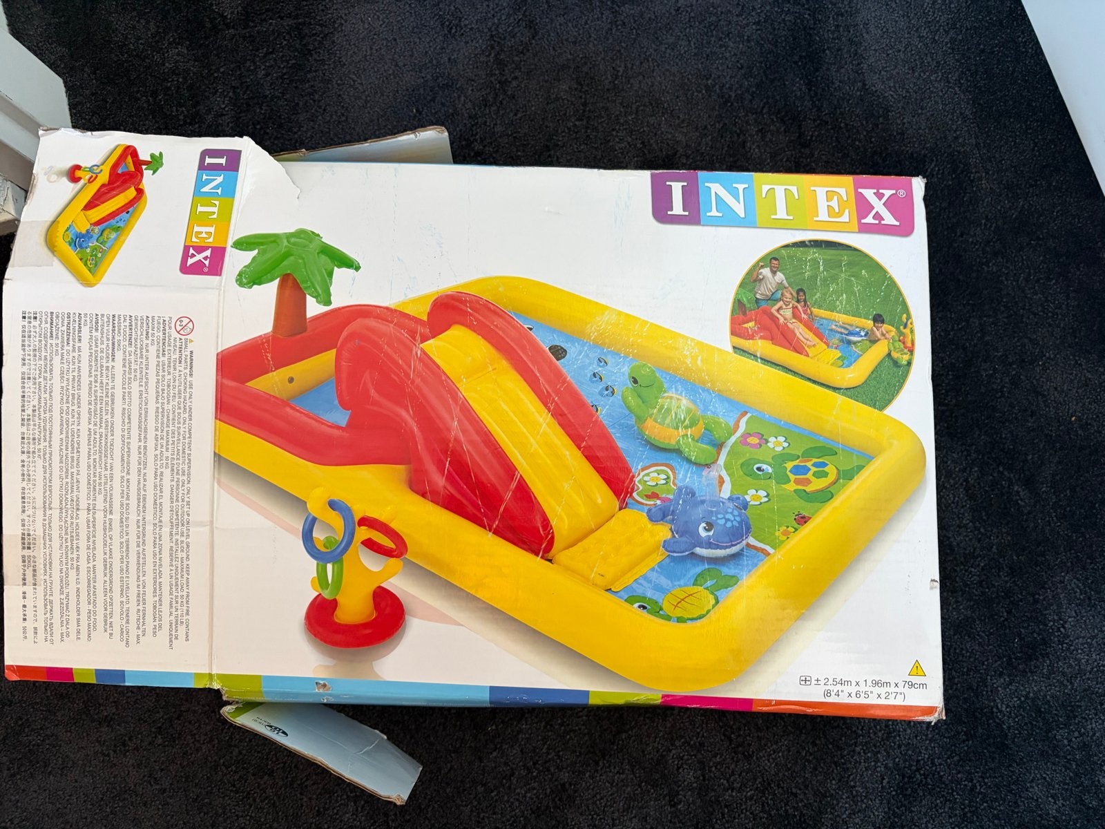 Intex Opblaasbaar Speelzwembad met Glijbaan, Ophalen, Gebruikt, Minder dan 80 cm, Opblaaszwembad
