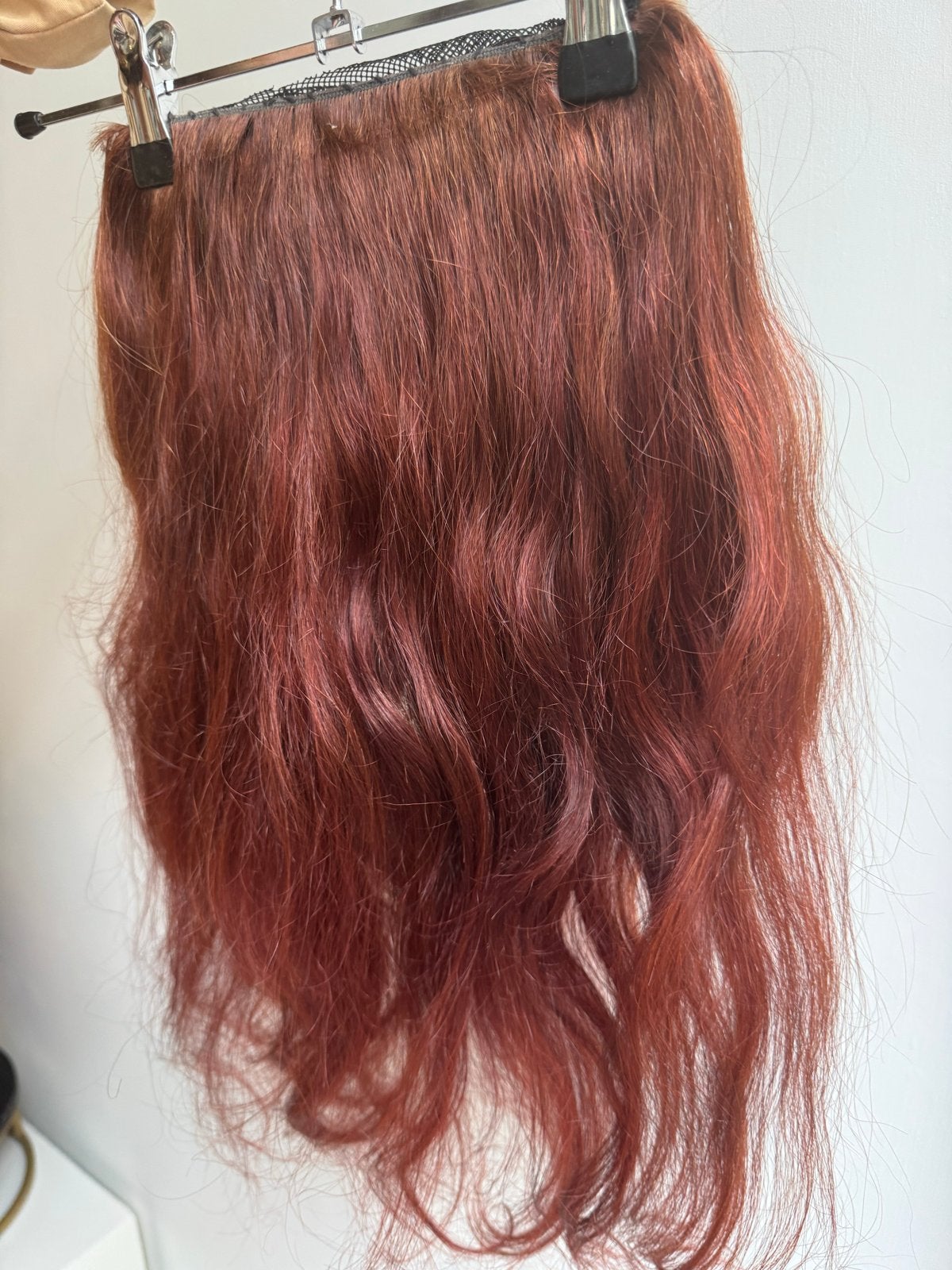 Haarstuk van echt haar, golvend, 60 cm, zomerse kleur, Nieuw, Ophalen of Verzenden, Extended haarwerken Exclusief, Pruik of Haarverlenging