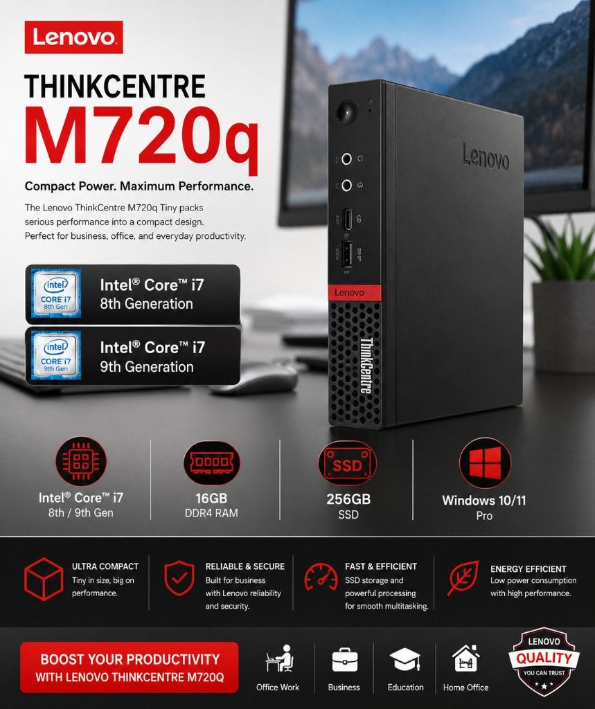 Lenovo ThinkCentre M720q-16GB/265GB WIFI, Computers en Software, 256 GB, LENOVO, Zo goed als nieuw, LENOVO
