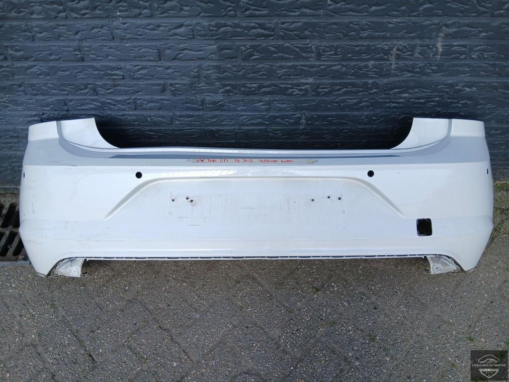VW Polo 2G 2017-2021 Achterbumper Bumper 6xPDC Origineel!, Auto-onderdelen, Gebruikt, Volkswagen, Volkswagen AG, Bumper