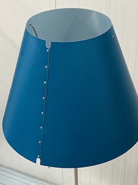 Luceplan Costanza D13 vloerlamp vintage staande lamp blauw, Ophalen, ., 100 tot 150 cm, Vintage