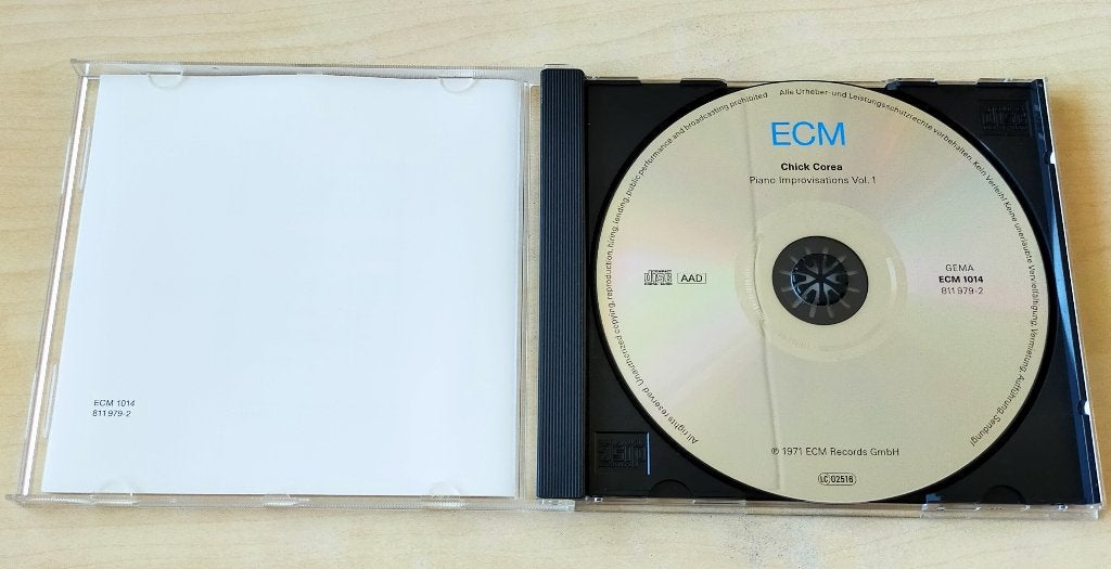 Chick Corea - Piano Improvisations Vol 1 CD 1971/199? ECM, Ophalen of Verzenden, Zo goed als nieuw, Jazz