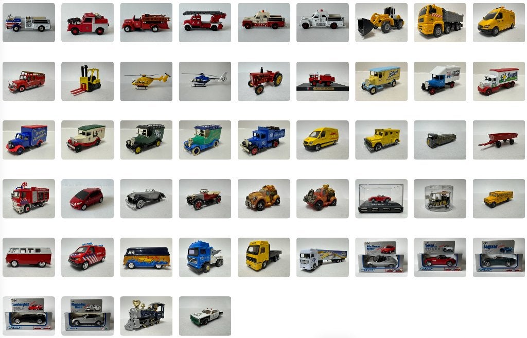 Modelauto’s 49x o.a. Corgi Dickie Toys Lledo Matchbox Welly, Ophalen of Verzenden, Gebruikt, Auto