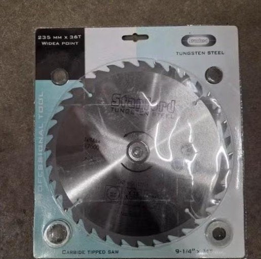 2x nieuwe widia zaagbladen 235 mm en 36 tanden., Kettingzaag, Nieuw, Ophalen of Verzenden, 30 tot 70 mm