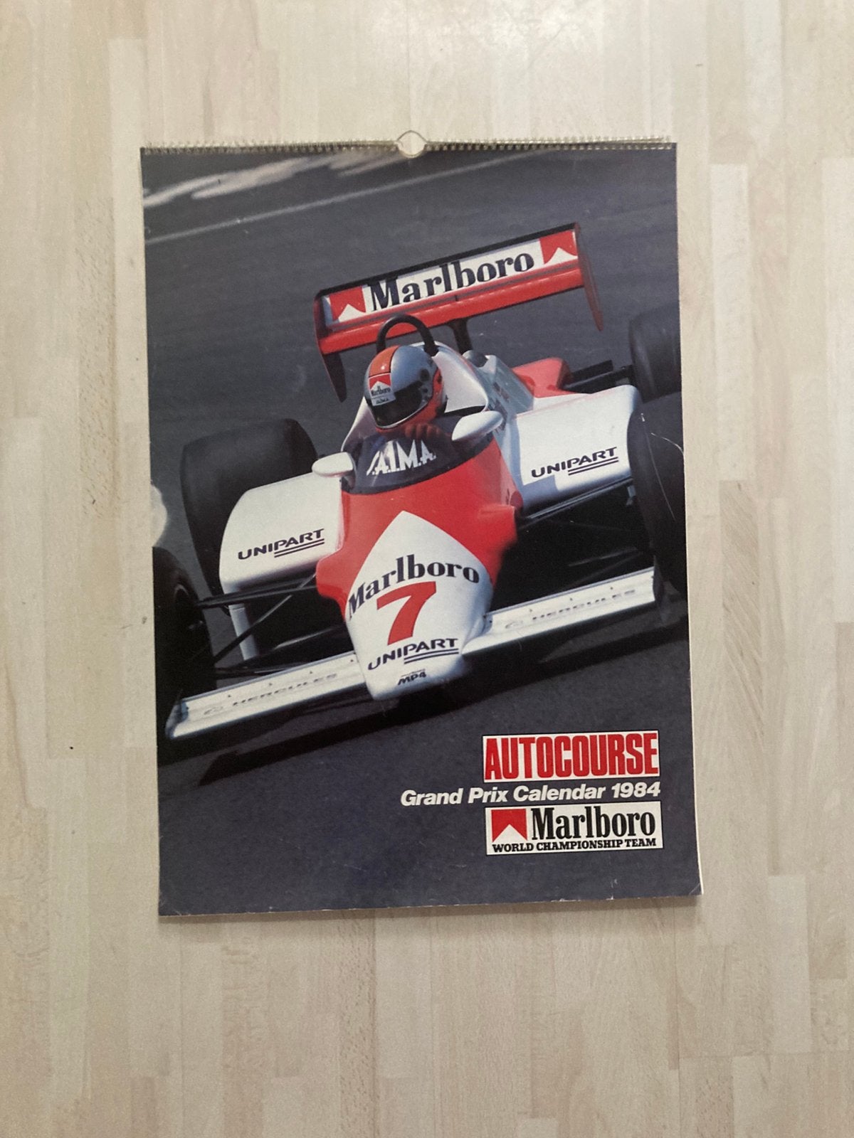 Kalender autocourse 1984, Ophalen of Verzenden, Jaarkalender, Gebruikt