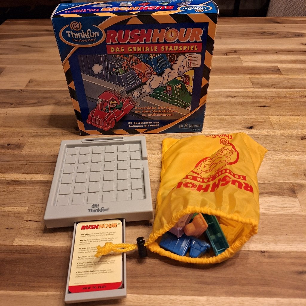 Thinkfun Rush Hour - Het Geniale Stauspiel, Hobby en Vrije tijd, Een of twee spelers, Thinkfun, Ophalen of Verzenden, Zo goed als nieuw