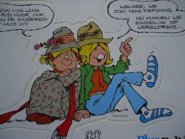 sticker oud JAN KRUIS Strip libelle margriet NN verzekering, Verzamelen, Verzenden, Zo goed als nieuw, Bedrijf of Vereniging