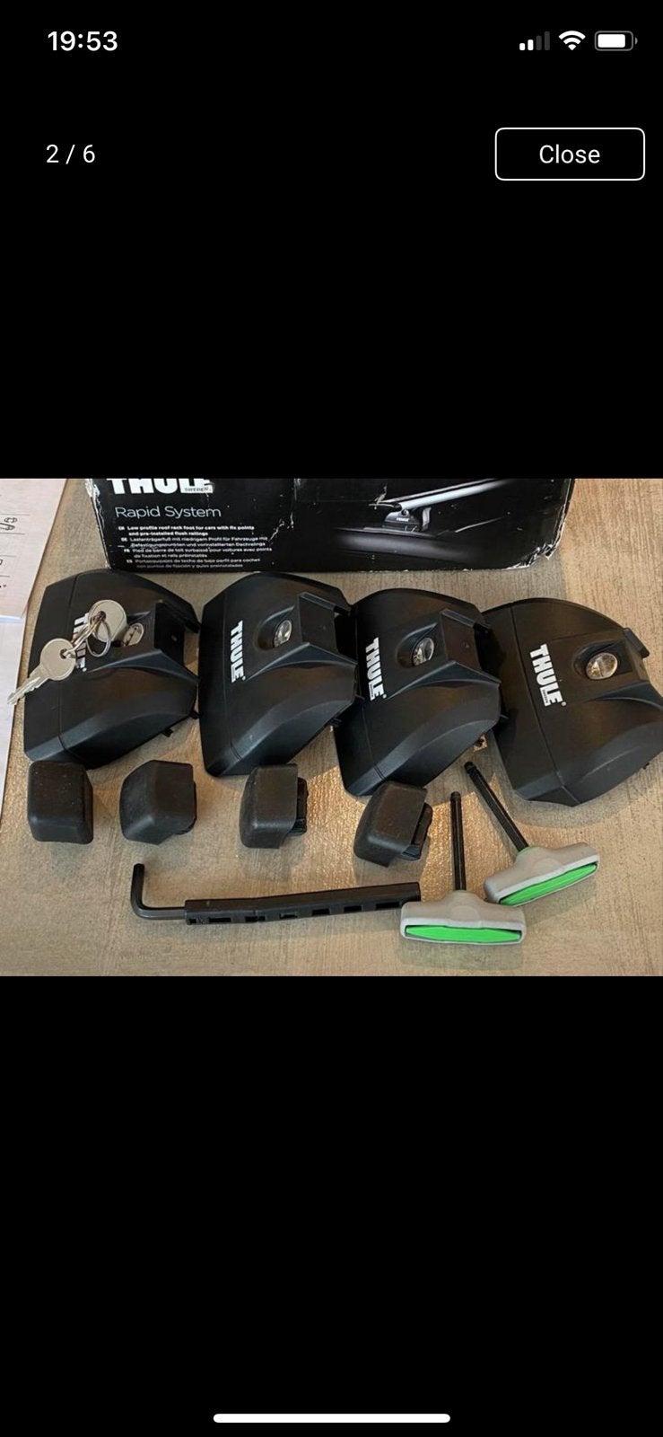 Thule Rapid System 753 dakdragerset met Kit 3090, Auto diversen, Ophalen, Gebruikt