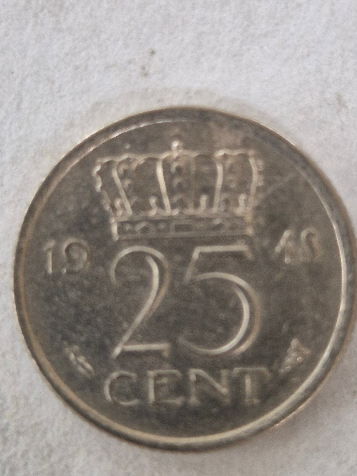 25 Cent Munt Koningin Wilhelmina 1948, Postzegels en Munten, Munten | Nederland, Zilver, 25 cent, Ophalen of Verzenden, Koningin Wilhelmina
