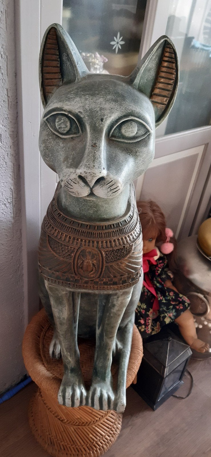 Egyptische kat, Verzamelen, Beelden en Beeldjes, Ophalen of Verzenden, Zo goed als nieuw, Dier