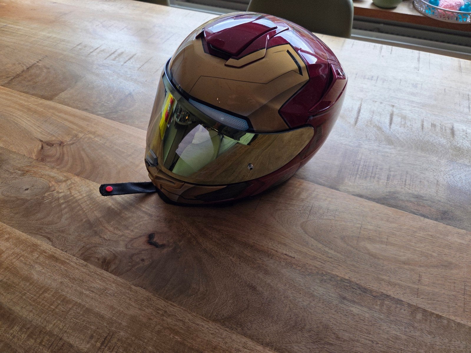 Unieke HJC Iron Man helm - Decoratie object, Ophalen of Verzenden, Tweedehands, Integraalhelm, HJC