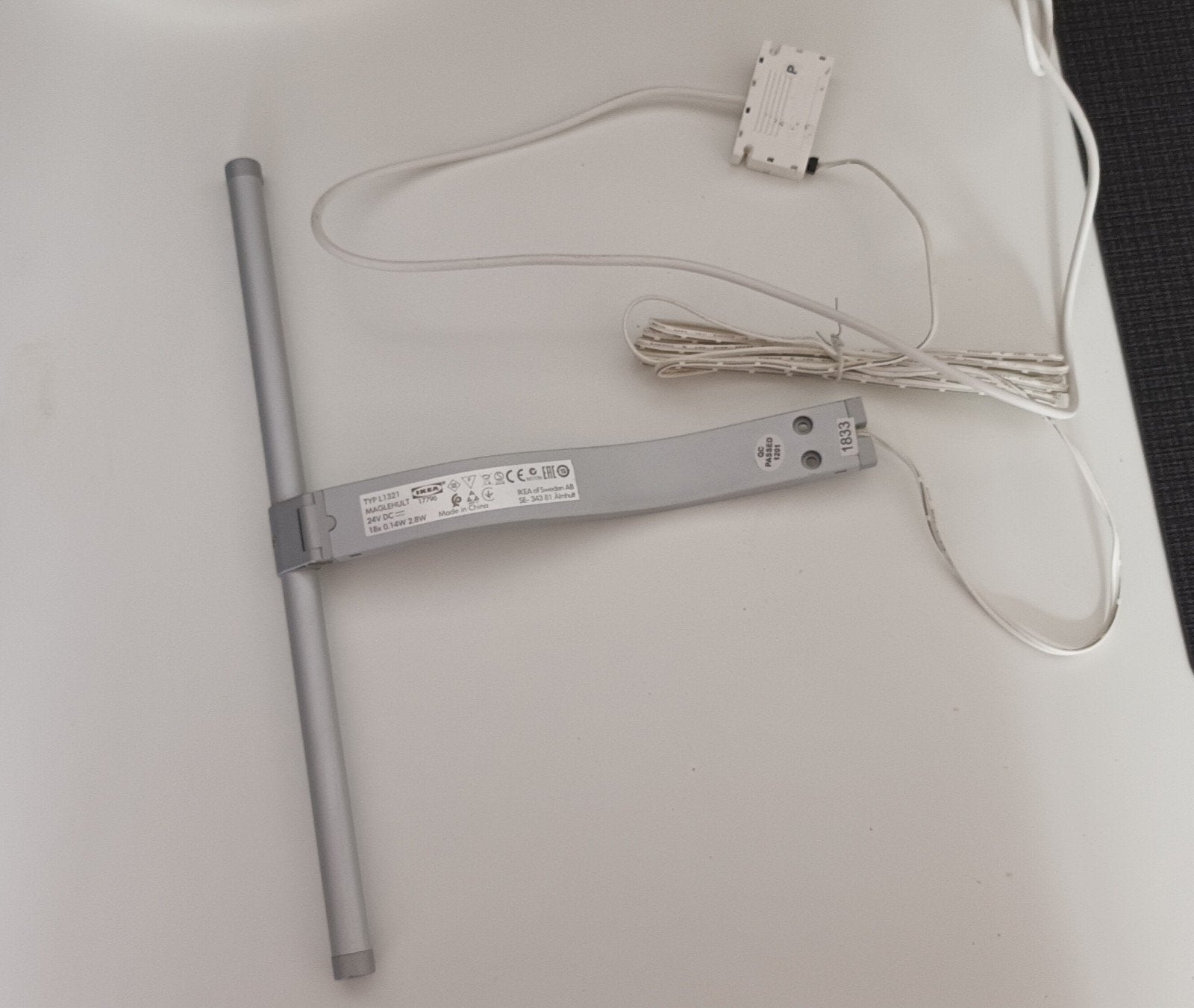 Ikea Maglehult (LED) kastverlichting incl. snoer, Ophalen of Verzenden, Zo goed als nieuw