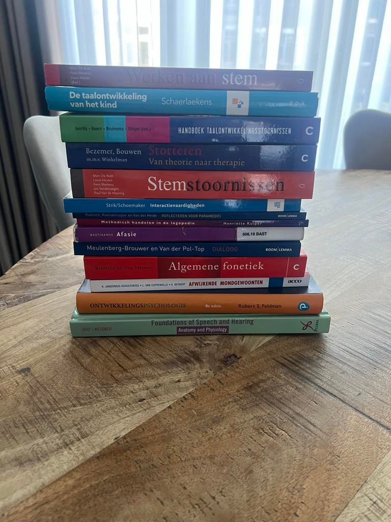 Logopedie boeken - Diverse titels, Boeken, Studieboeken en Cursussen, Gelezen, HBO, Gamma, Verzenden