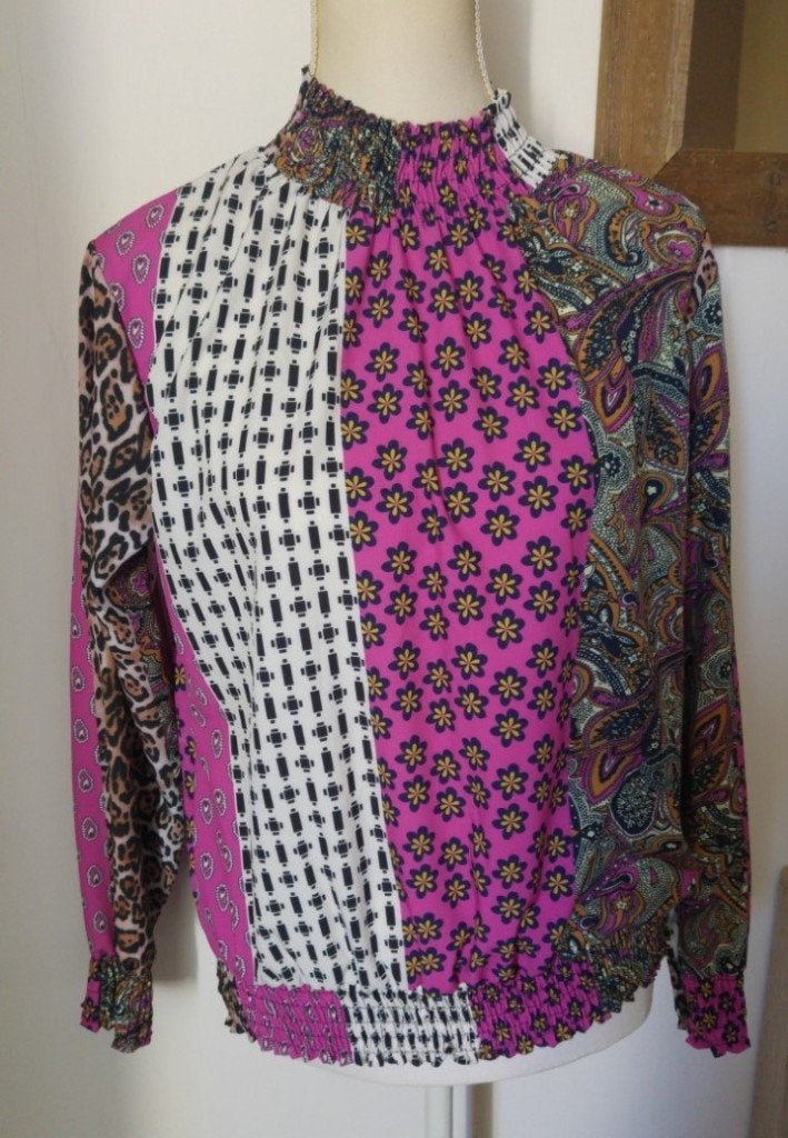SUPER TRENDY blouse met diverse kleuren en prints mt. M, Kleding | Dames, Blouses en Tunieken, Ophalen of Verzenden, Nieuw, Maat 38/40 (M)