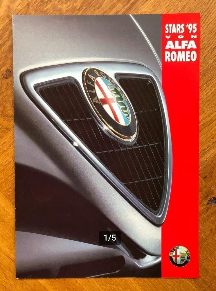 Stars '95 von Alfa Romeo - Duitse Alfa folder uit 1995, Boeken, Alfa Romeo, Nieuw, Ophalen of Verzenden, Alfa Romeo