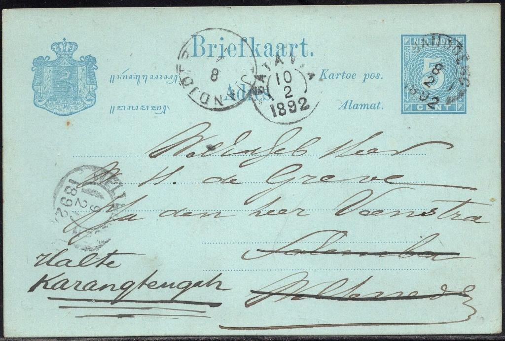 K003 20 briefkaarten Nederlands Indie Kleinrondstempels, Postzegels en Munten, Brieven en Enveloppen | Nederland, Ophalen of Verzenden