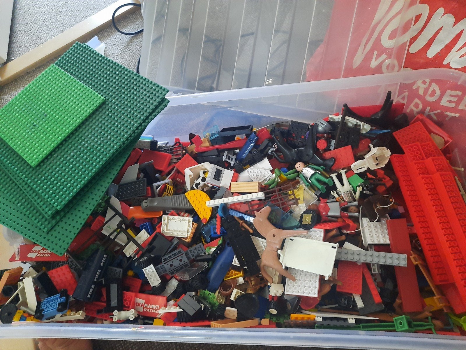 Grote partij Lego met grondplaten en minifiguren, Ophalen, Inclusief minifiguren, Gebruikt, Lego