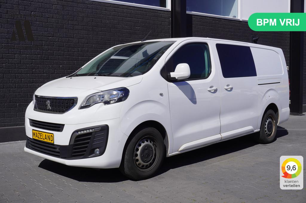 Peugeot Expert 2.0 BlueHDI 122PK L3 Dubbele Cabine EURO 6 -, Auto's, Bestelauto's, Stof, Gebruikt, Zwart, 4 cilinders