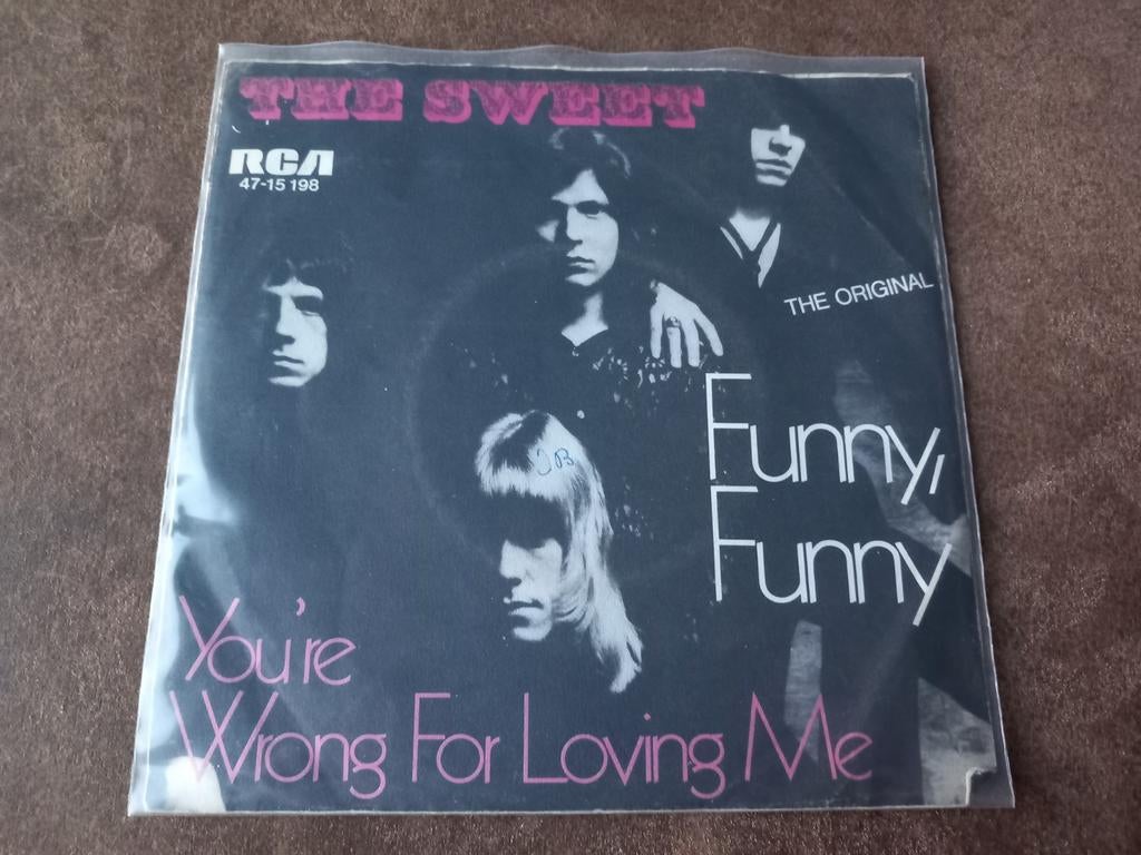 The Sweet - Funny, Funny / You're Wrong For Loving Me, Cd's en Dvd's, Vinyl Singles, Ophalen of Verzenden