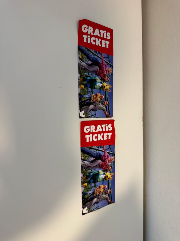 Twee tickets voor walibi Holland, Twee personen, Ticket of Toegangskaart