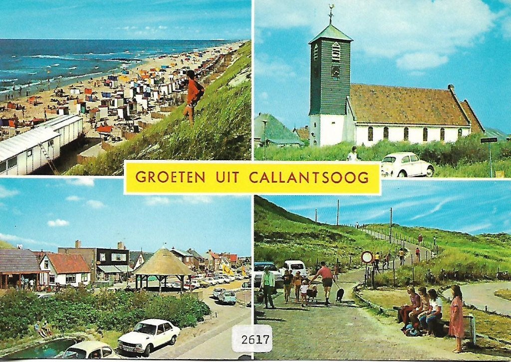 Callantsoog- -4-luik., Verzamelen, Ansichtkaarten | Nederland, Verzenden, 1960 tot 1980, Ongelopen, Noord-Holland