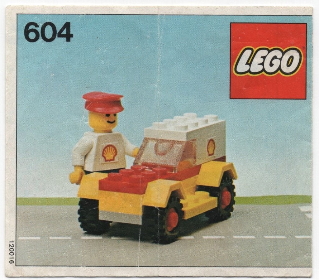 604-1 lego city, classic city, Shell Service Auto (1978), Lego, Inclusief instructies, Ophalen of Verzenden, Complete set