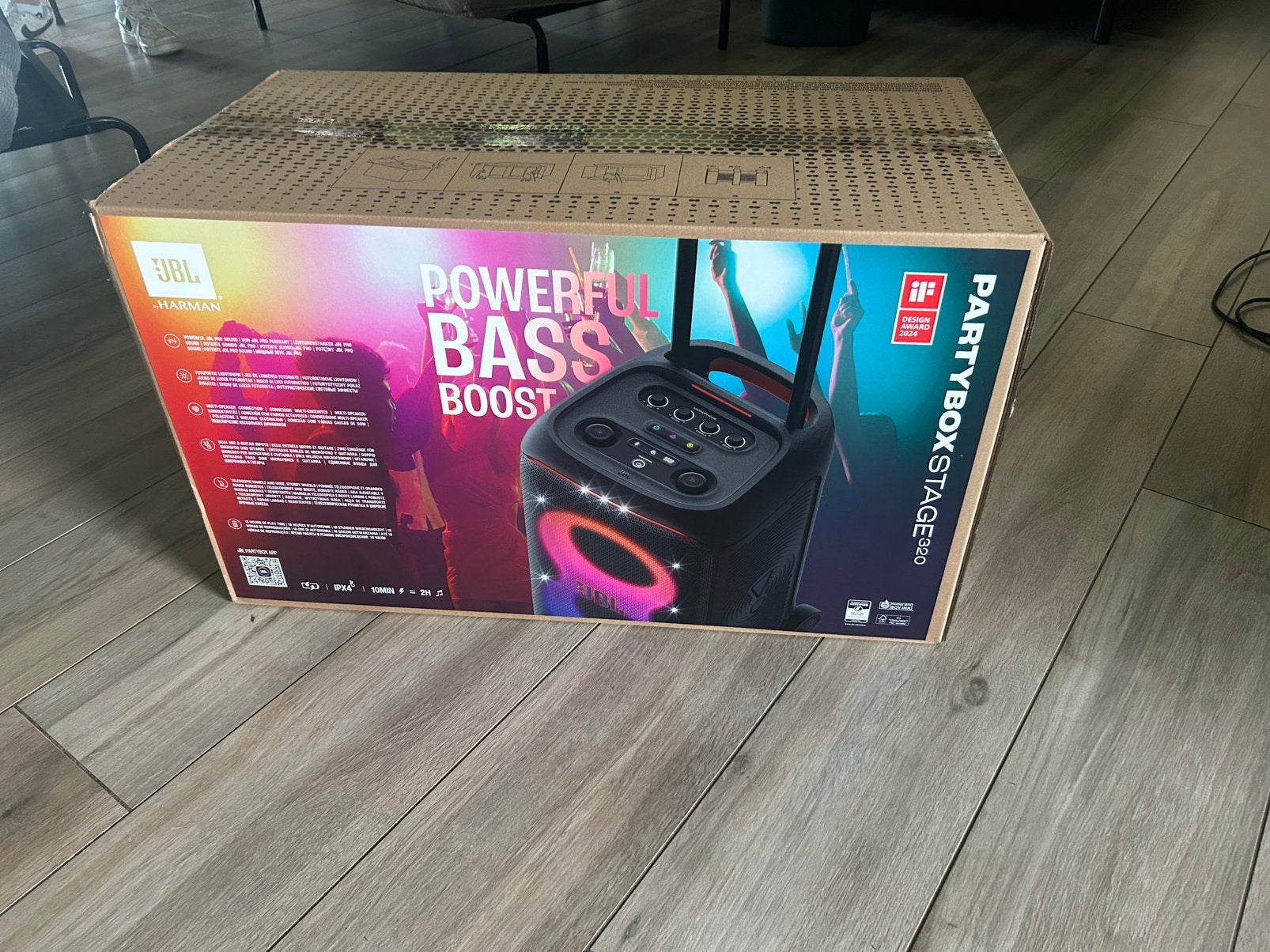 Nieuwe jbl partybox stage 320, Overige typen, Zo goed als nieuw, 120 watt of meer, Ophalen
