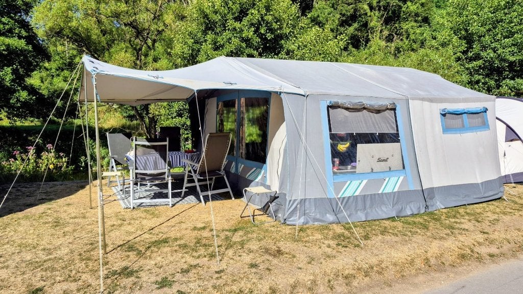 Scout Pivo vouwwagen (4 pers): Ruim, waterdicht & compleet, Ophalen, Gebruikt, Tot en met 4