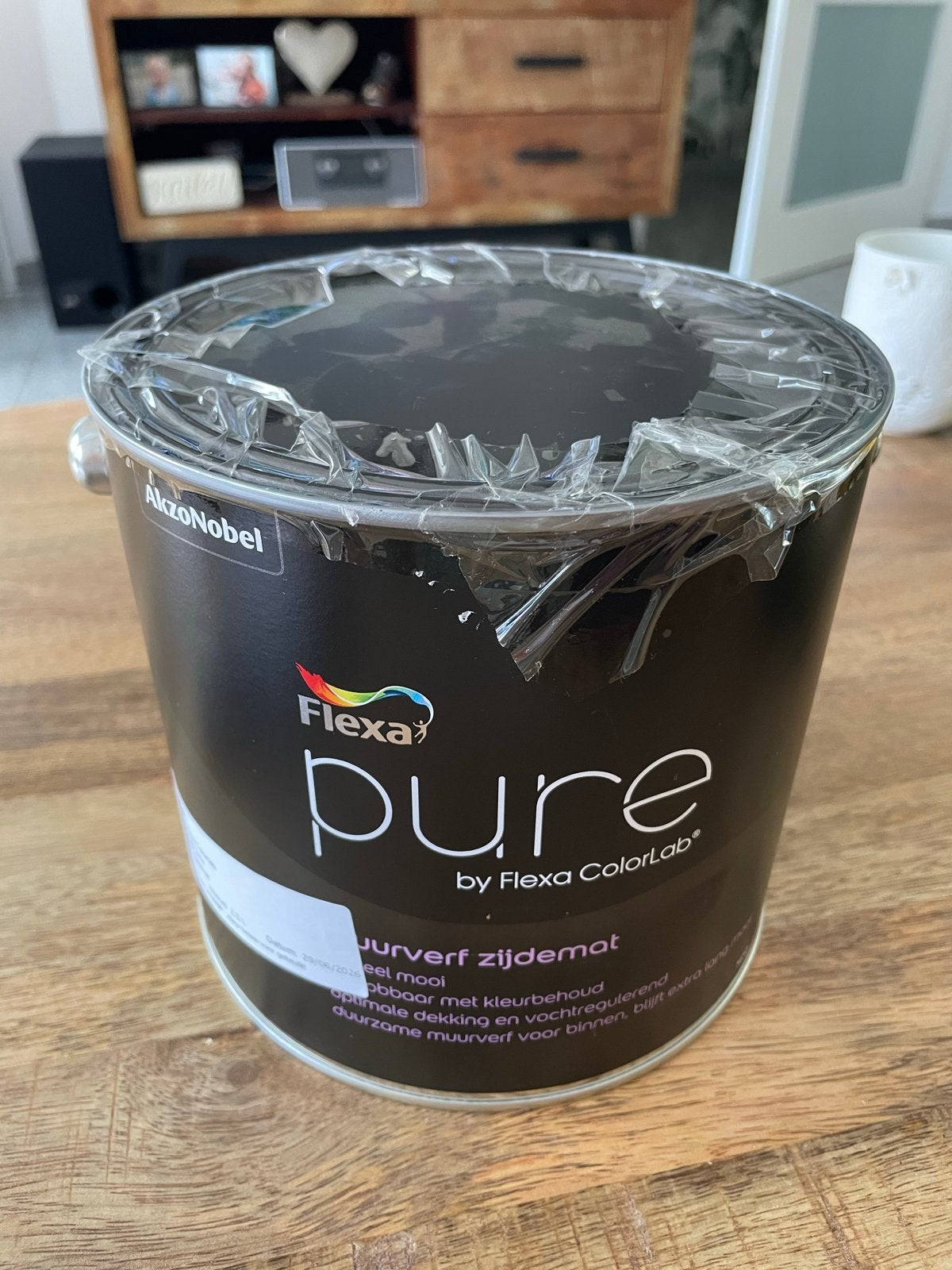 Flexa Pure Muurverf Zijdemat - Real Red Terra 2.5L, Overige kleuren, Nieuw, Ophalen of Verzenden, Verf