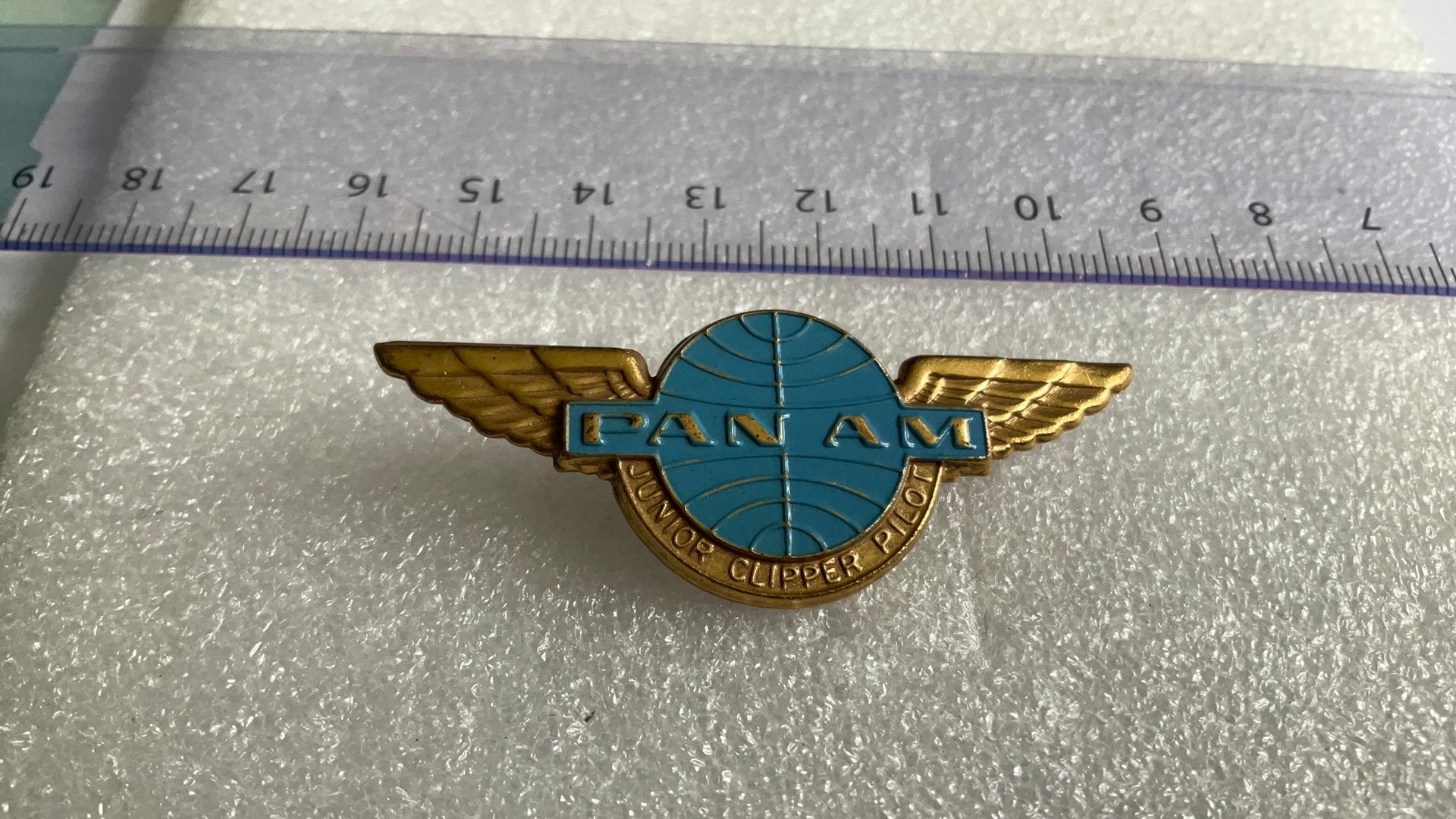 Wing Pan Am metaal, Verzamelen, Ophalen of Verzenden, Zo goed als nieuw, Patch, Badge of Embleem