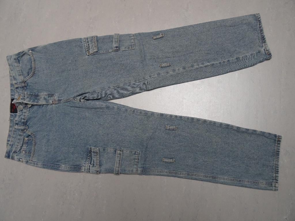 LIQUAR & POKER maat W32, soeple cargo jeans broek., Blauw, LIQUAR & POKER, W32 (confectie 46) of kleiner, Ophalen of Verzenden