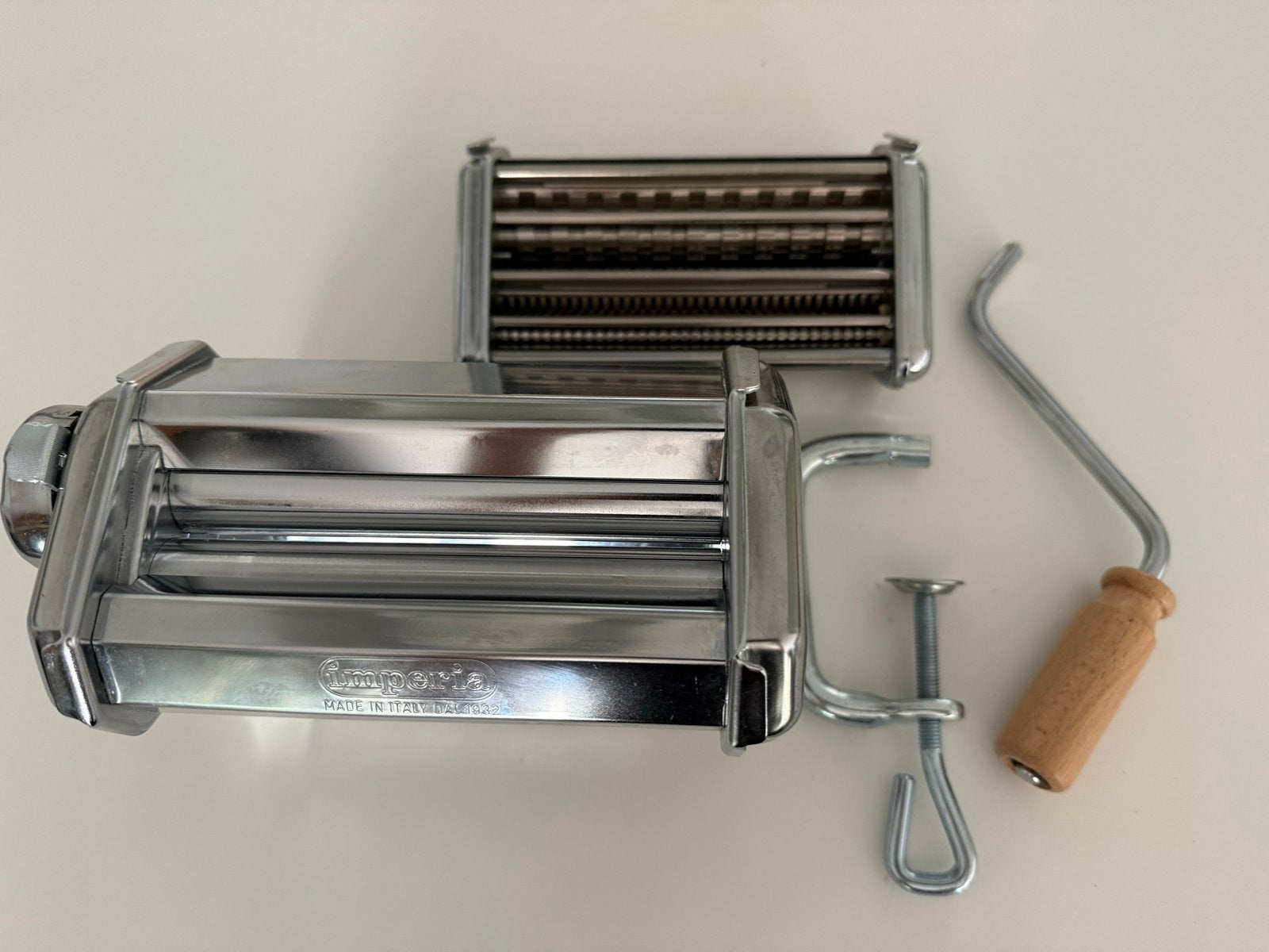 Imperia Pasta Pakket: Machine, Droogrek & Ravioli Vorm, Zilver, Ophalen of Verzenden, Zo goed als nieuw, Metaal