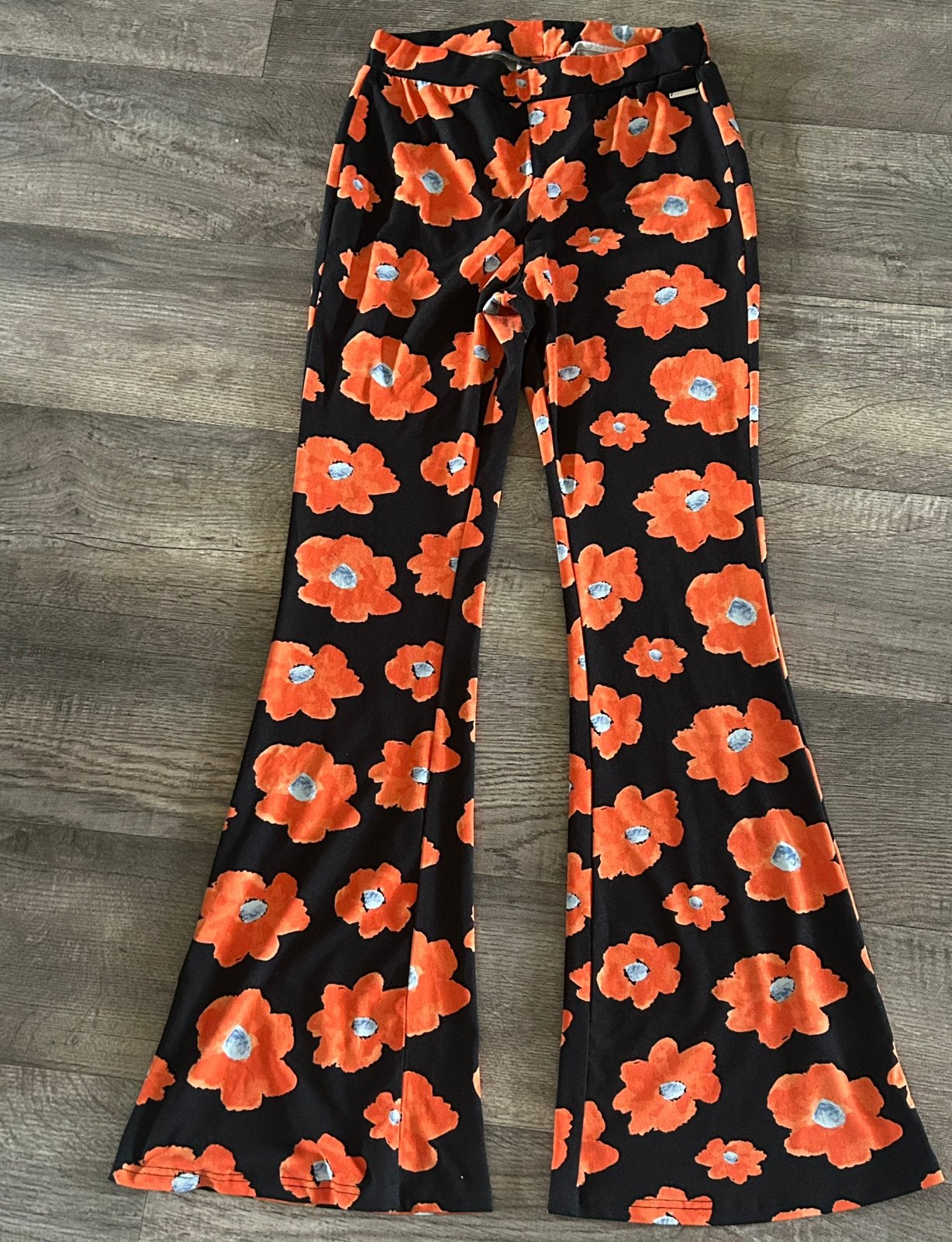 Colourful Rebel flared pants oranje bloem, maat L, Maat 42/44 (L), Oranje, Ophalen of Verzenden, Zo goed als nieuw