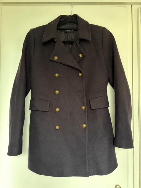 ZARA Coat, Grijs maat M, Blauw, Zara, Zo goed als nieuw, Ophalen