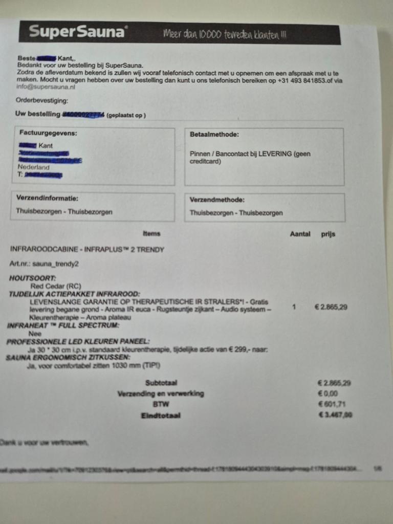 Infraroodcabine Infraplus 2 Trendy - Red Ceder, Ophalen