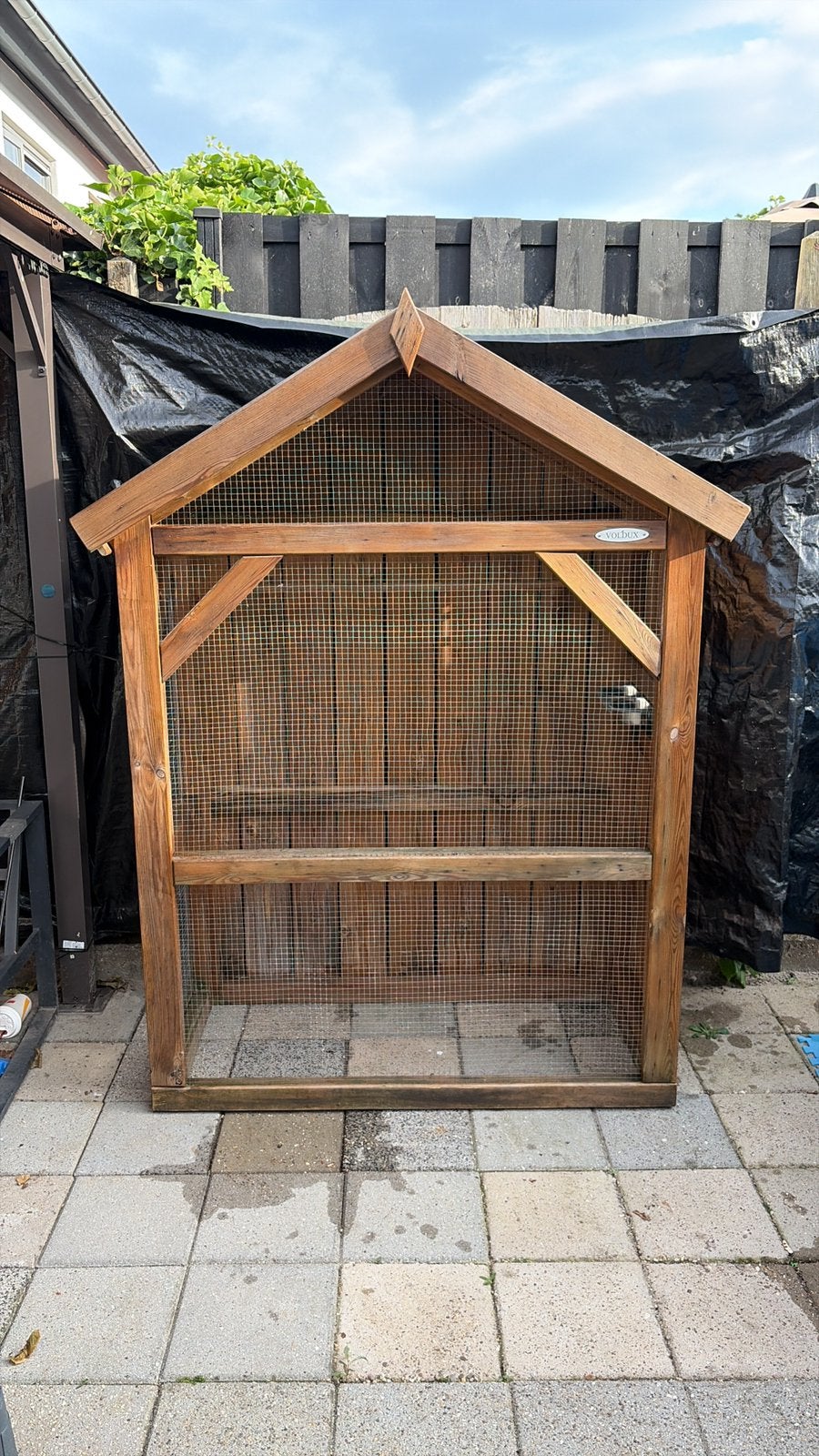 Vogel voliere, Dieren en Toebehoren, Vogels | Hokken en Kooien, Ophalen, Zo goed als nieuw, Hout, Volière