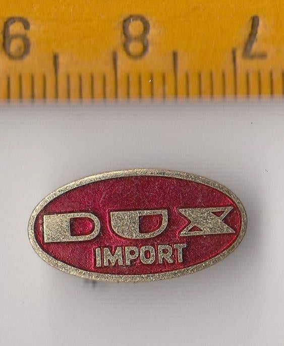 Dux import Radio logo embleem schildje emaille, Ophalen of Verzenden