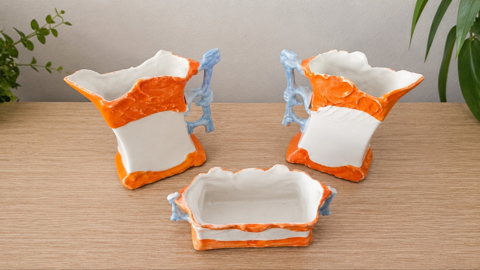 Set porseleinen melkkannetje en suikerpotje, Ophalen of Verzenden