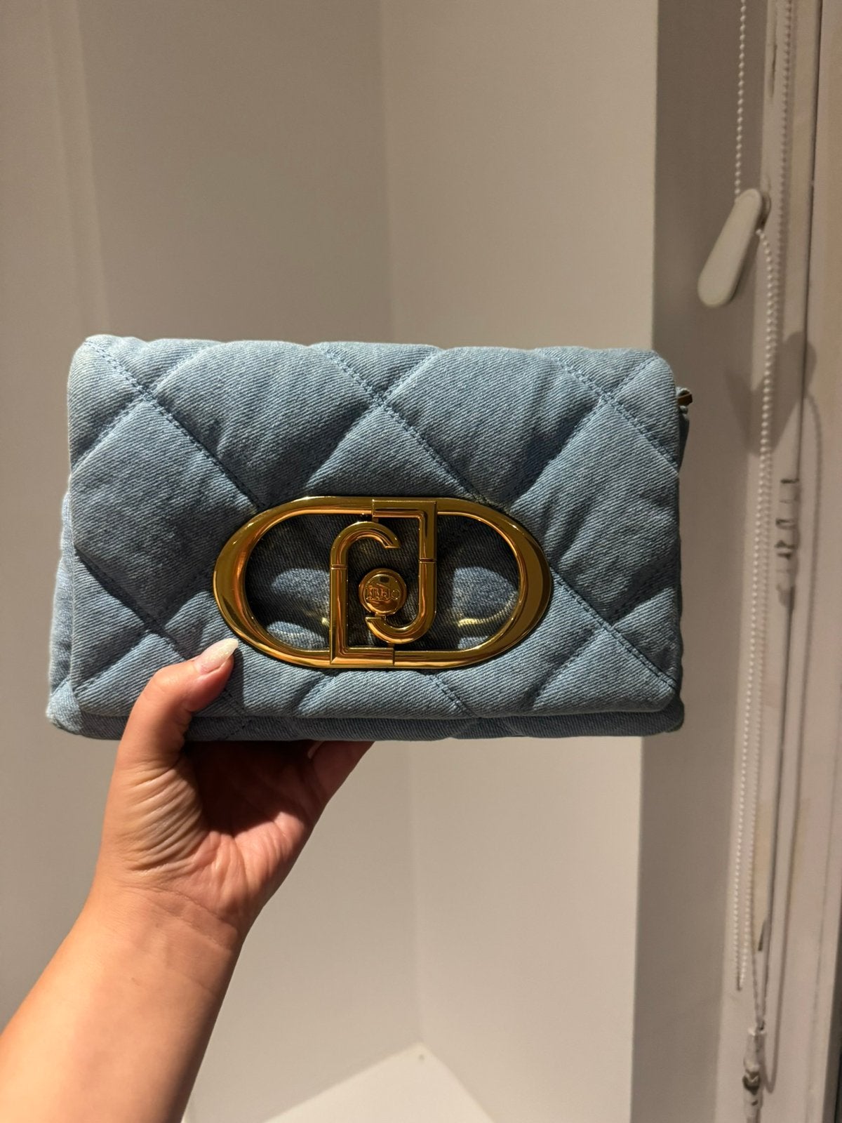 Liu jo puffy denim bag, Ophalen, Zo goed als nieuw, Blauw