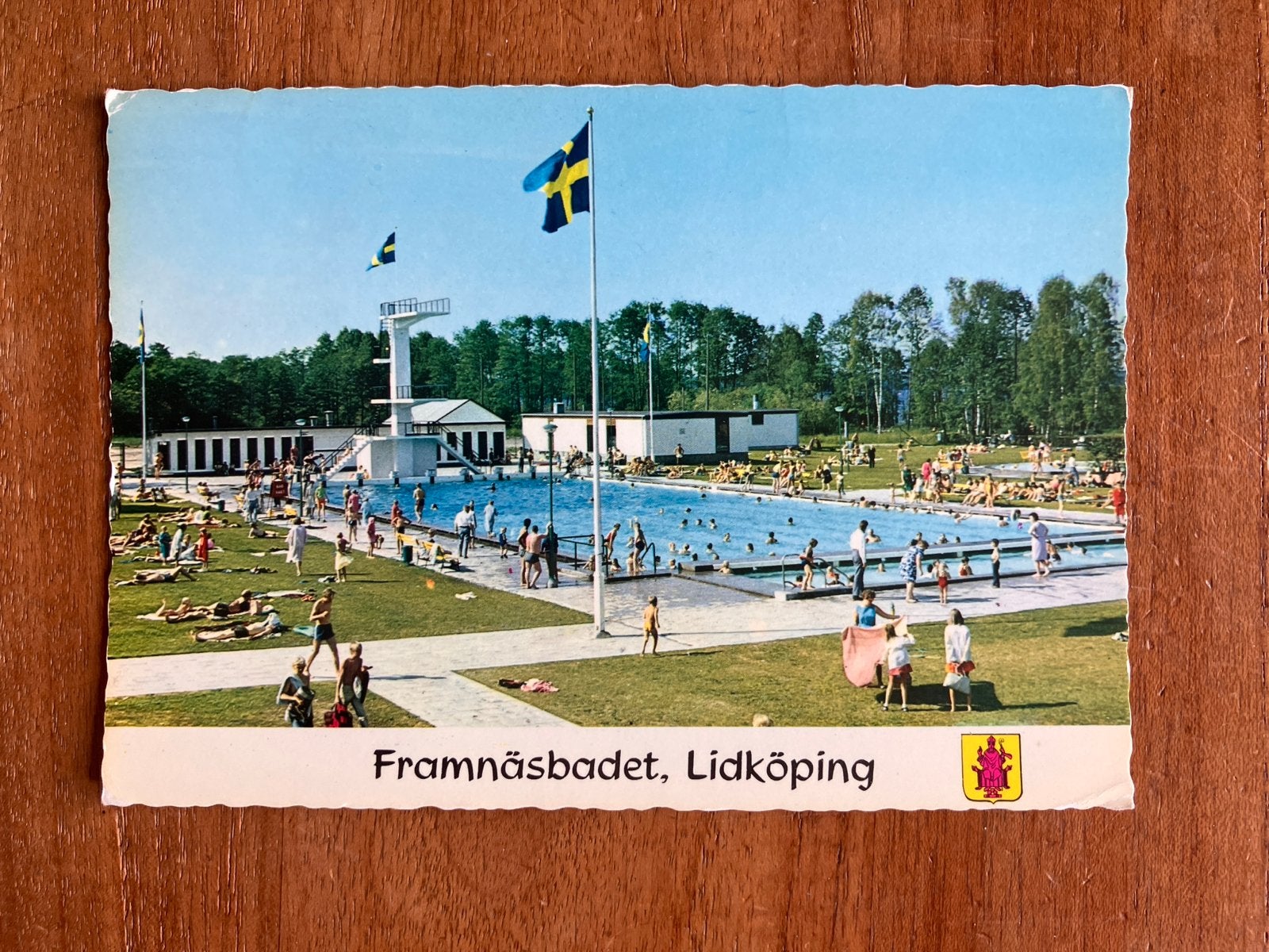 Framnäsbadet,  Lidköping, Zweden (1985), Ophalen of Verzenden, 1960 tot 1980, Gelopen, Overig Europa