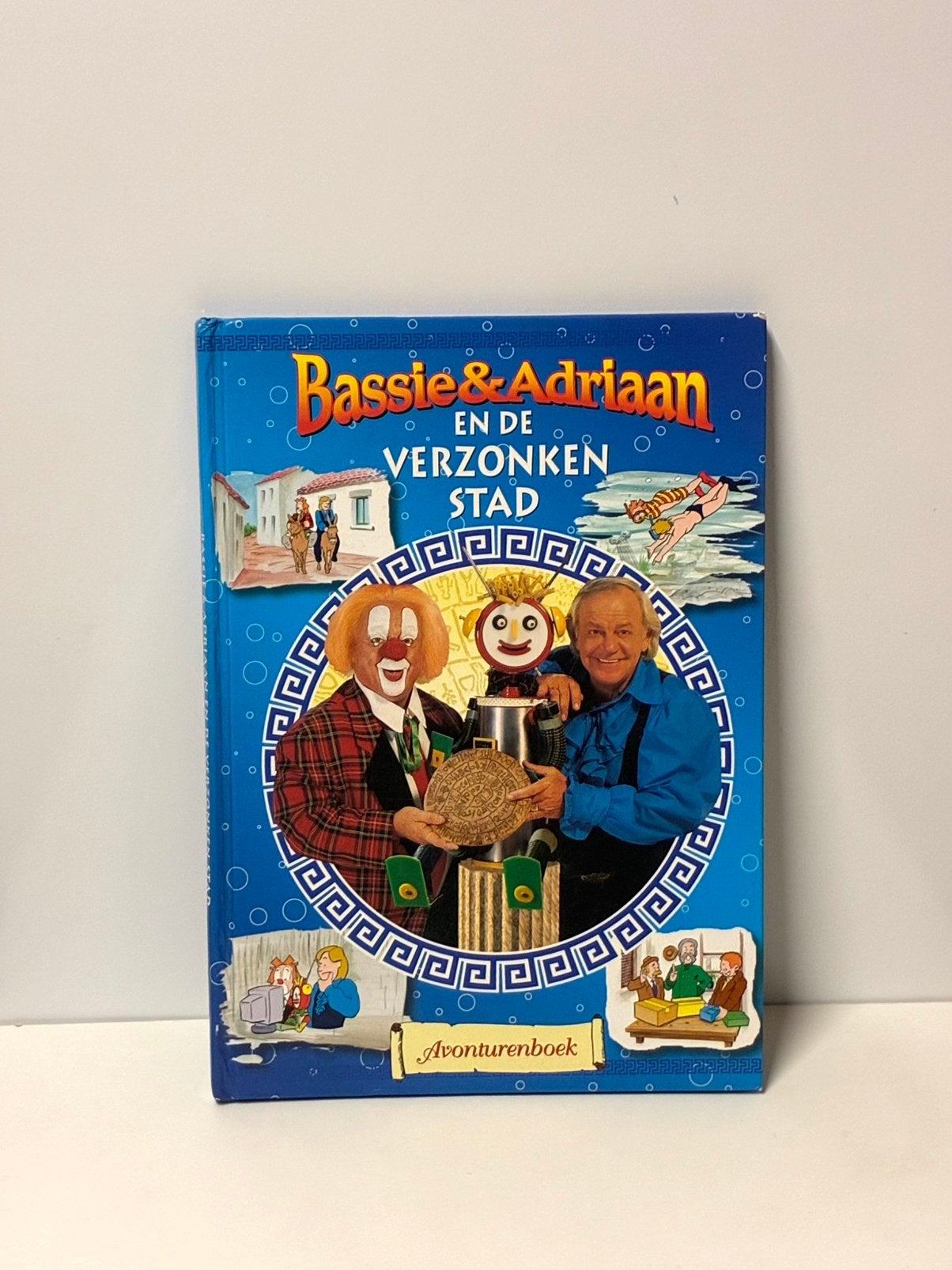 Vintage Bassie & Adriaan en de Verzonken Stad Avonturenboek, Ophalen of Verzenden, Zo goed als nieuw, Fictie algemeen