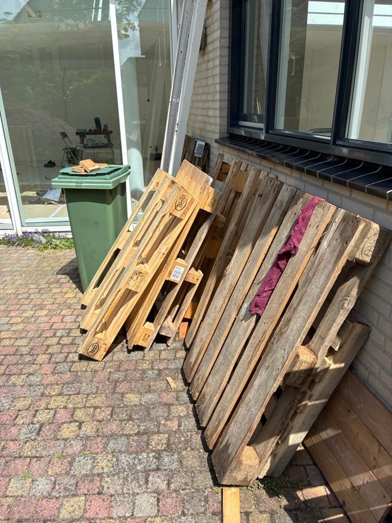 5 x europallet, Ophalen, Gebruikt, 25 tot 50 mm, Pallet