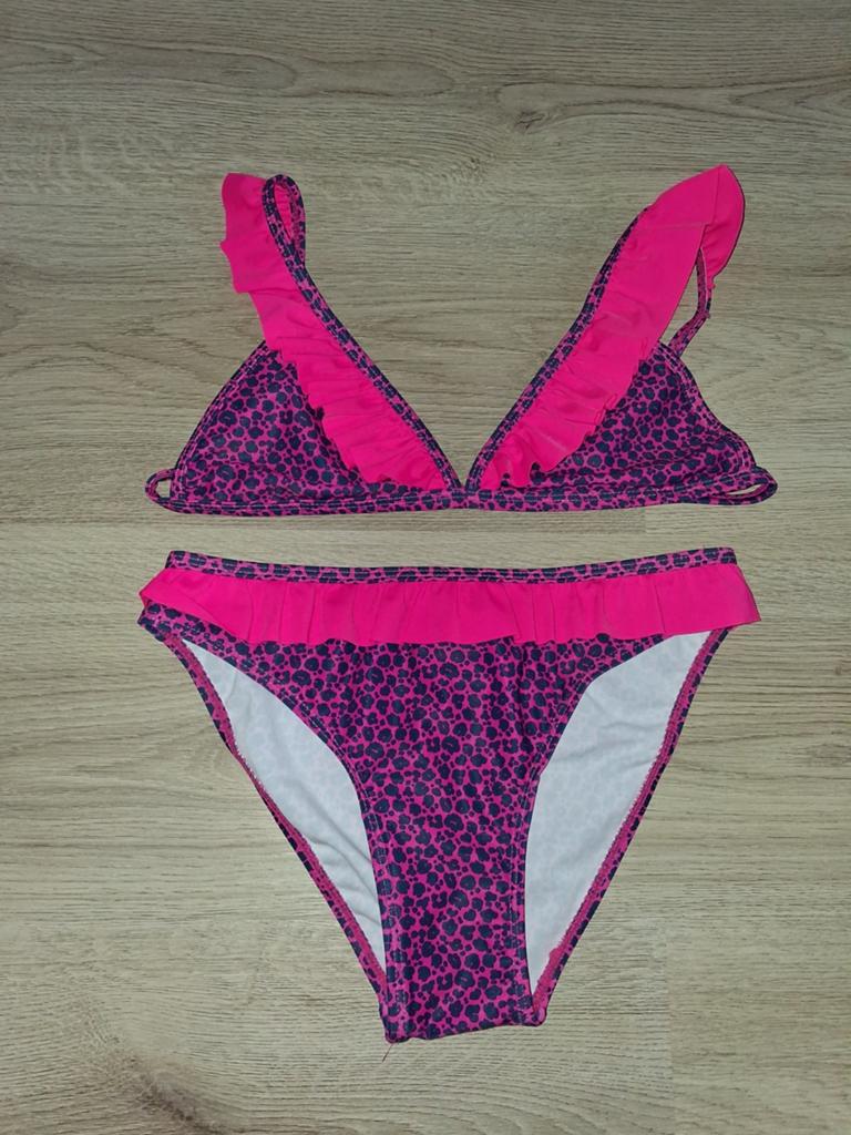 NIEUW Roze paarse panter panterprint bikini maat 146 152, Bikiniset, Meisje, Nieuw, Ophalen of Verzenden
