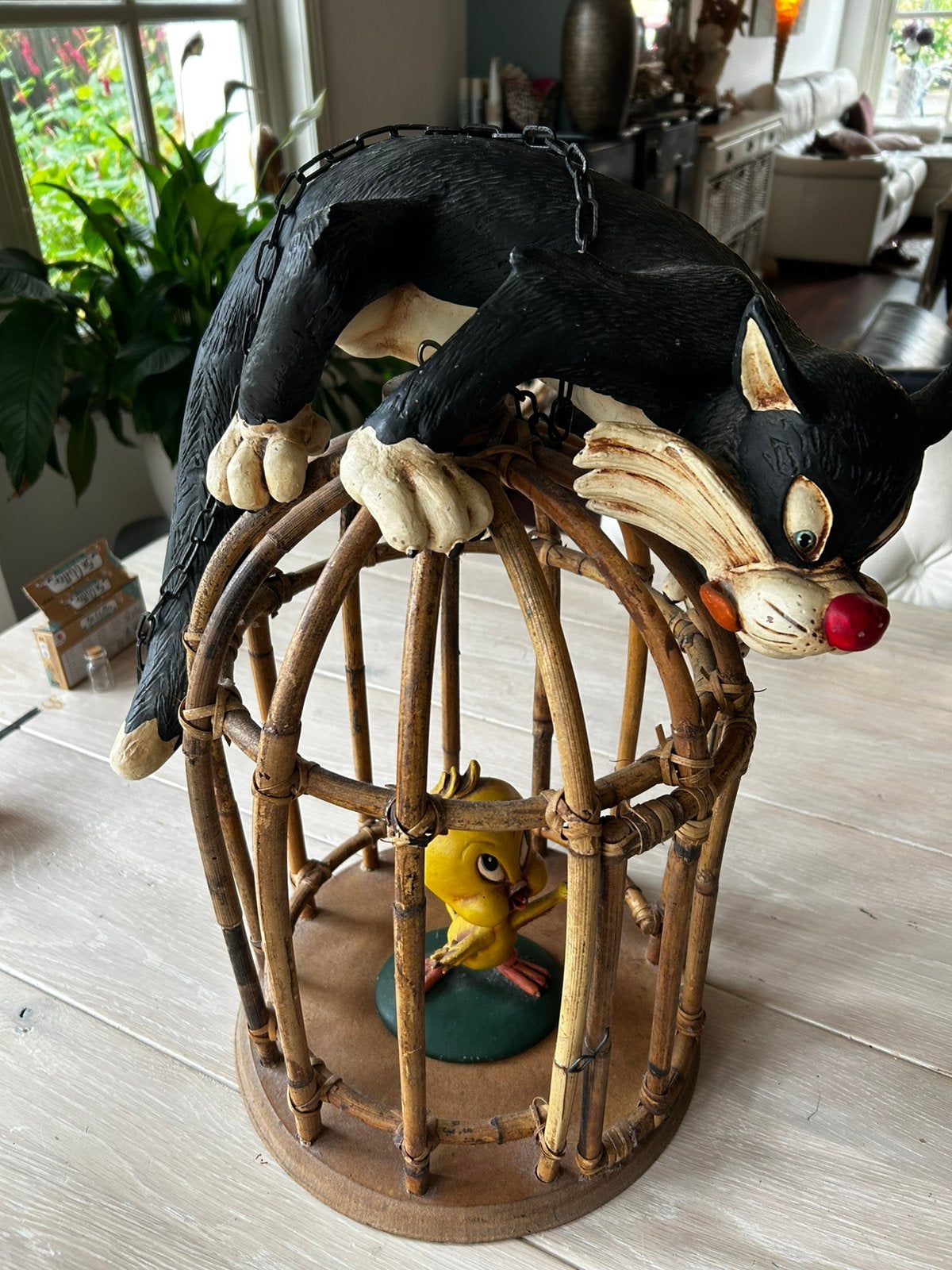 Bamboe kooi met Tweety en Sylvester, Verzamelen, Ophalen, Gebruikt