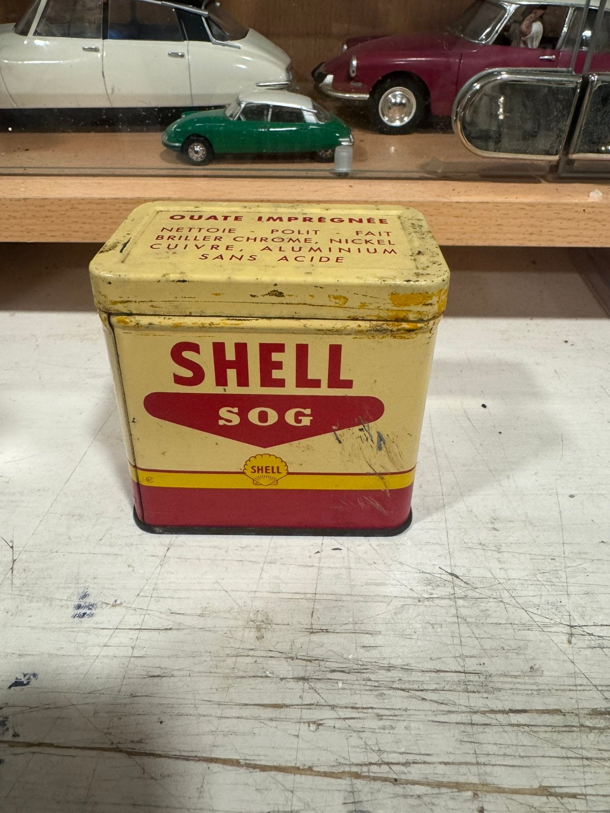 Oude Vintage Shell SOG Poets blikje nog vol, Ophalen of Verzenden, Gebruikt, Verpakking