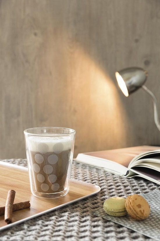 Zak!Designs Dotdot Theeglas - Dubbelwandig - 35 cl - Zilver, Glas of Glazen, Ophalen of Verzenden, Overige stijlen, Glas