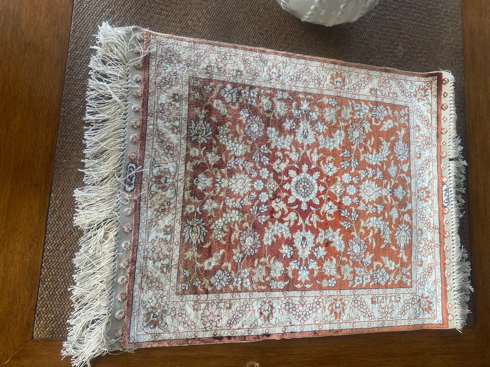 Te koop handgeweefde zijde kleed, Ophalen